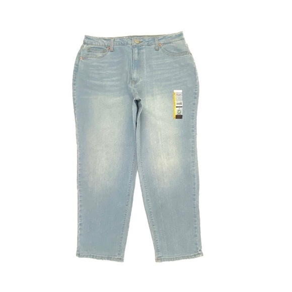 NEW No Boundaries High Rise Mom Women's size 13 Light Wash Blue denim Jeans - Picture 1 of 3